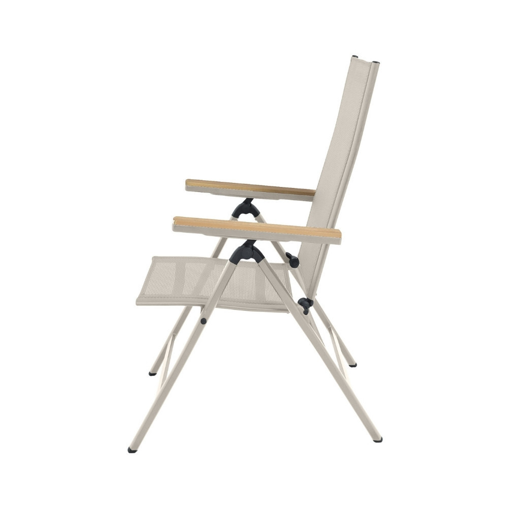 Norali dining tuinstoel verstelbaar set van 8 | textileen + aluminium | beige
