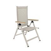 Norali dining tuinstoel verstelbaar set van 6 | textileen + aluminium | beige