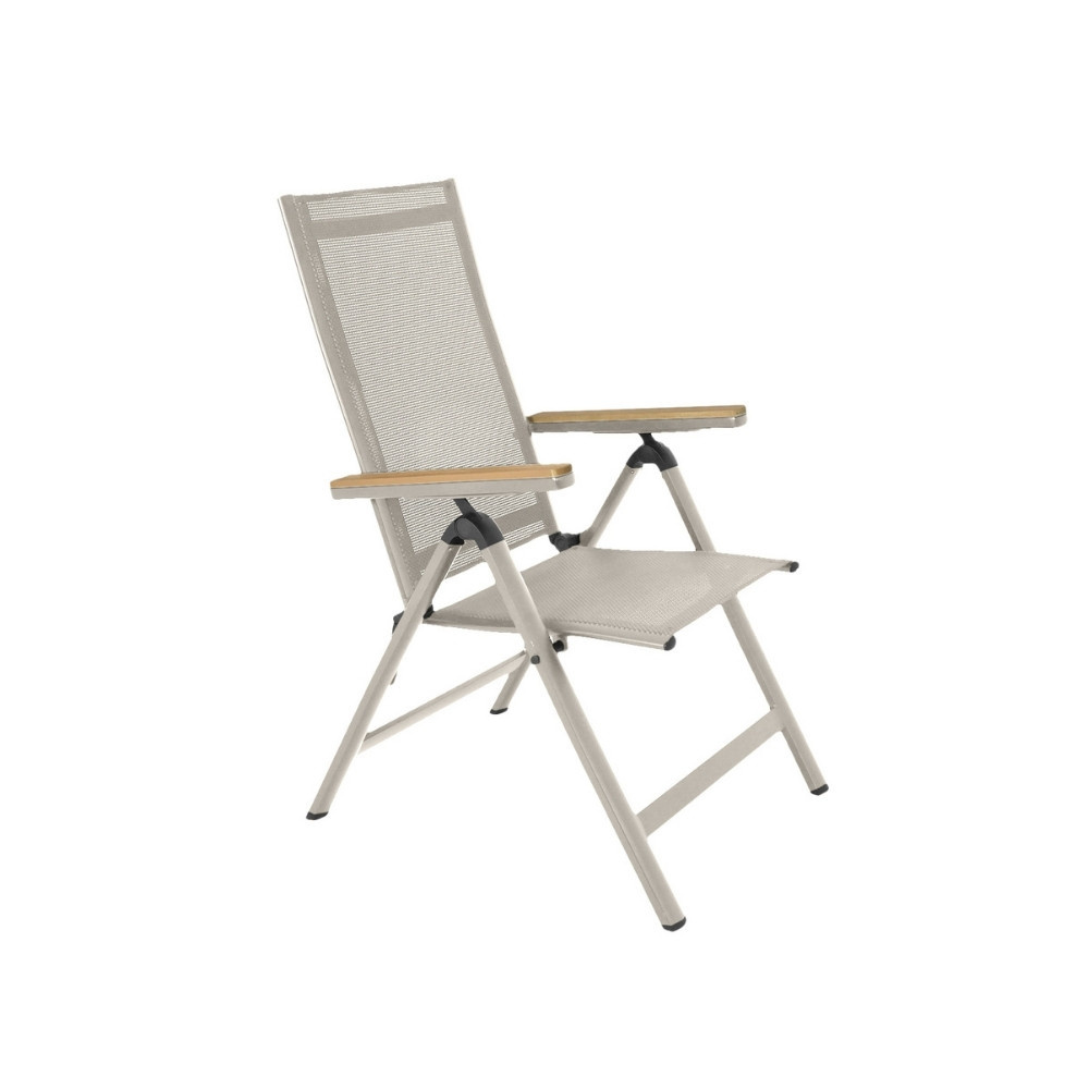 Norali dining tuinstoel verstelbaar set van 4 | textileen + aluminium | beige