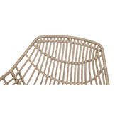 Charlotte dining tuinstoel set van 6 | wicker + staal | Bamboo taupe