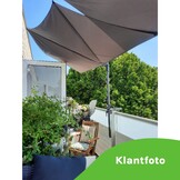 Sun Wave balkon stokparasol 270x150cm | grijs