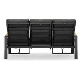 Manhattan 3-zits tuinbank | aluminium + polywood | antraciet