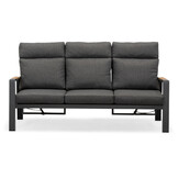 Manhattan 3-zits tuinbank | aluminium + polywood | antraciet