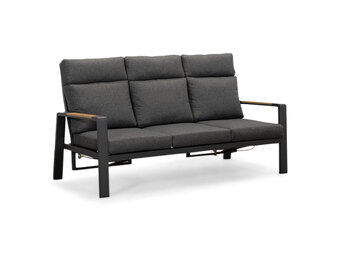 Manhattan 3-zits tuinbank | aluminium + polywood | antraciet