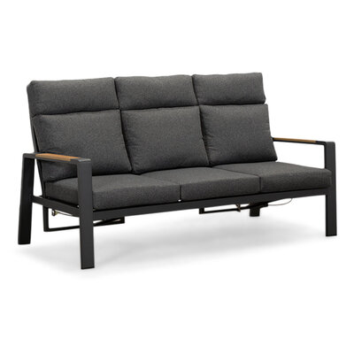 Manhattan 3-zits tuinbank | aluminium + polywood | antraciet