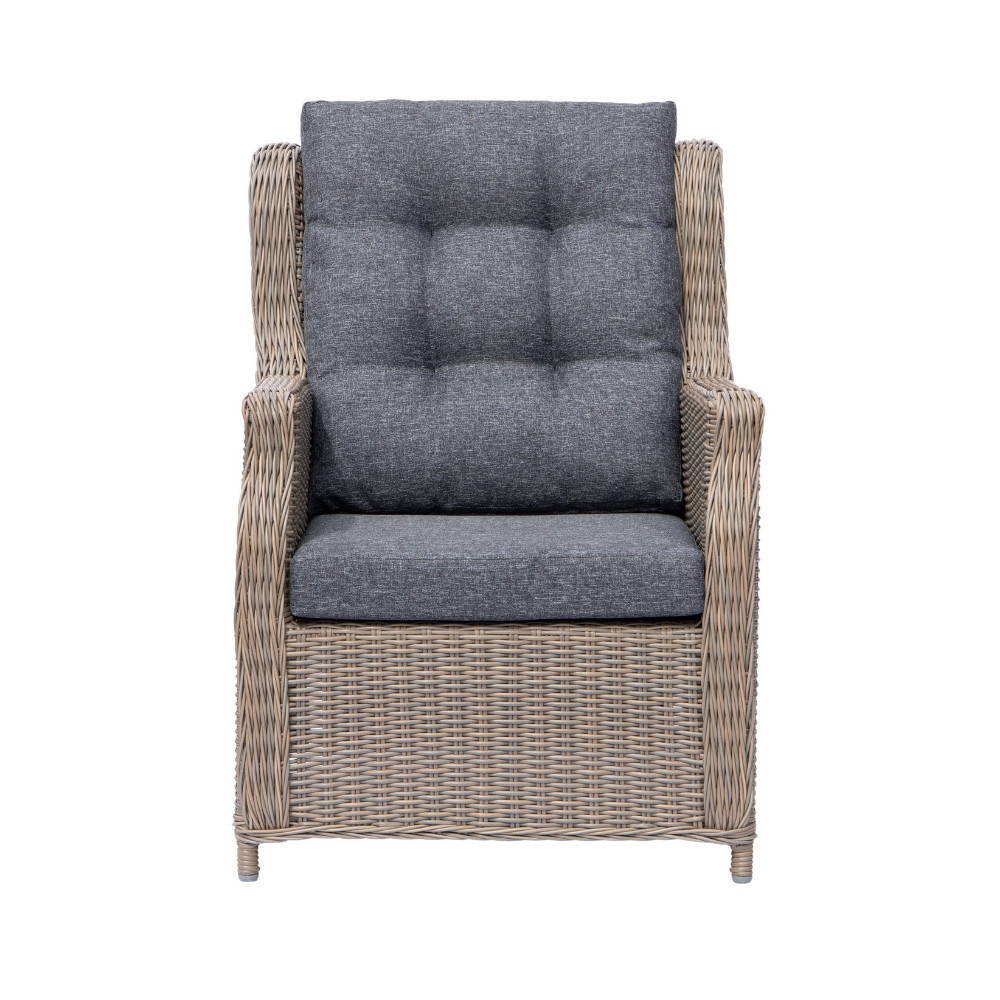 Genève lounge balkonset - verstelbaar 2 personen | wicker | Ash Grey | 4-delig