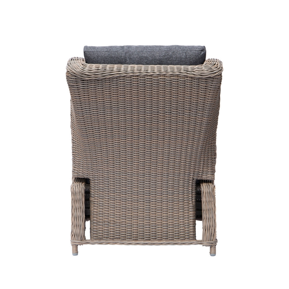Genève lounge balkonset - verstelbaar 2 personen | wicker | Ash Grey | 4-delig