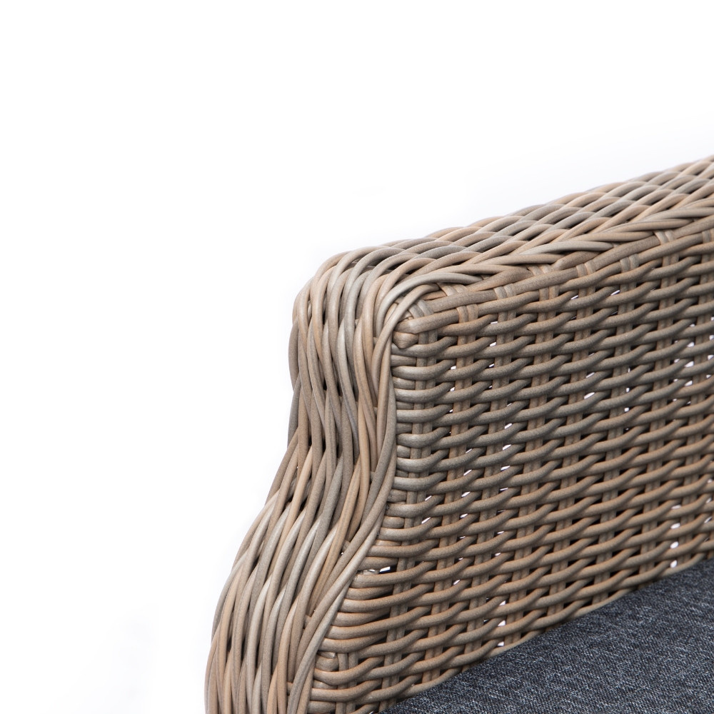 Genève lounge balkonset - verstelbaar 2 personen | wicker | Ash Grey | 4-delig