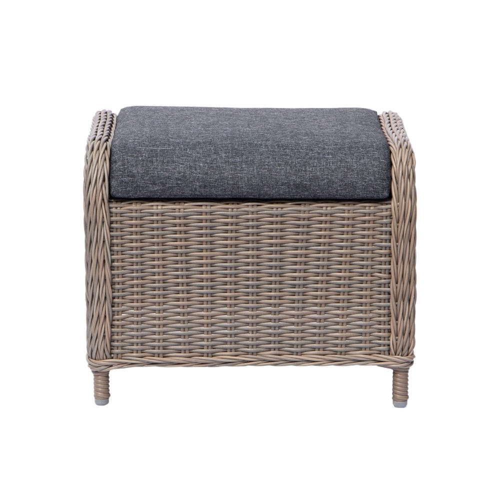Genève lounge balkonset - verstelbaar 2 personen | wicker | Ash Grey | 4-delig