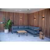 Nebraska hoek loungeset 5 personen | aluminium + polywood | antraciet | 4-delig - 240x240cm