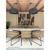 Livorno dining tuintafel 8 personen | polystone + hardhout | betonlook | 280cm