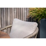 Velora/Dakota beige/antraciet dining tuinset | 8 personen | travertin + touw | 300cm