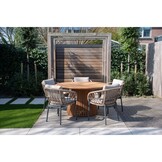 Dakota dining tuinstoel set van 6 | touw + aluminium | beige/antraciet
