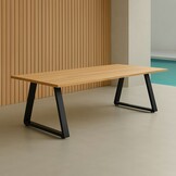 Elena dining tuintafel 6 personen | teakhout + aluminium | Natural Teak | 240cm