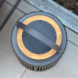 Rocca sfeerlamp tuin solar | aluminium + teakhout | antraciet | 37cm