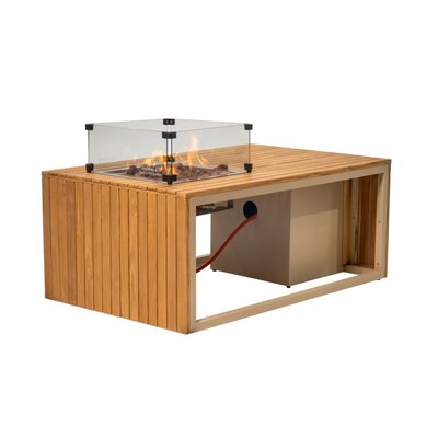 Mida vuurtafel rechthoekig | teakhout | zand | 120x75cm