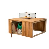 Mida vuurtafel vierkant | teakhout | zand | 95x95xm