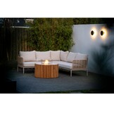 Ibiza vuurtafel | teakhout + keramiek | 90cm rond