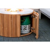 Ibiza vuurtafel | teakhout + keramiek | 90cm rond