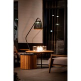 Roundi vuurtafel | aluminium + teakhout | 90cm rond