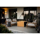 Rocca sfeerlamp tuin solar | aluminium + teakhout | antraciet | 37cm