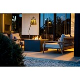 Rocca sfeerlamp tuin solar | aluminium + teakhout | grijs | 37cm