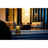 Rocca sfeerlamp tuin solar | aluminium + teakhout | grijs | 56cm