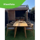 Rixos dining tuintafel 6 personen | hardhout | teaklook | 220cm