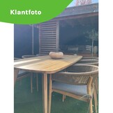 Rixos dining tuintafel 6 personen | hardhout | teaklook | 220cm