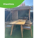 Rixos dining tuintafel 6 personen | hardhout | teaklook | 220cm