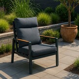 Manhattan loungestoel tuin | aluminium + polywood | antraciet