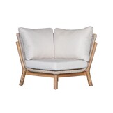 Braga hoek loungeset 5 personen | touw + hardhout | zand | 4-delig - 235x235cm