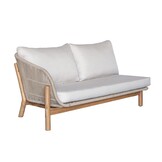 Braga hoek loungeset 5 personen | touw + hardhout | zand | 4-delig - 235x235cm