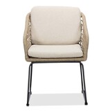 Tulum lounge balkonset 2 personen | touw + hardhout | Sahara Dust | 3-delig