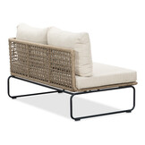 Tulum hoek loungeset met tussenmodule & stoel 7 personen | rvs + touw | Sahara Dust | 5-delig - 261x211cm