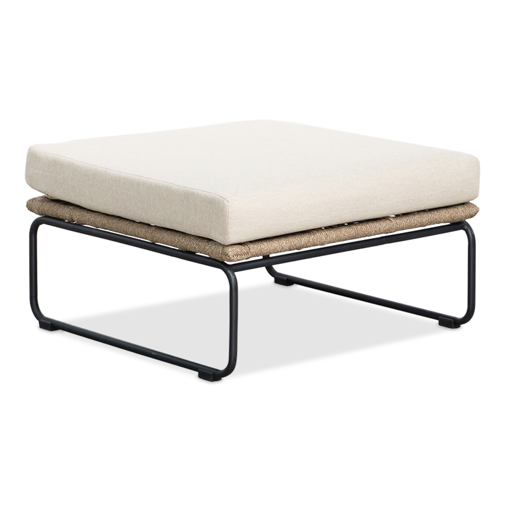 Tulum hoek loungeset met tussenmodule & stoel 7 personen | rvs + touw | Sahara Dust | 5-delig - 261x211cm