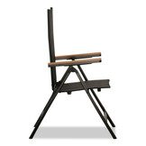 Norali dining tuinstoel verstelbaar set van 4 | textileen + aluminium | antraciet