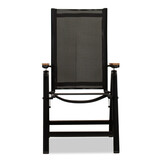 Norali dining tuinstoel verstelbaar set van 6 | textileen + aluminium | antraciet