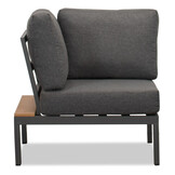 Barcelona hoek loungeset 5 personen | aluminium + polywood | antraciet/Light Teaklook | 4-delig - 270x270cm