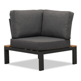 Barcelona hoek loungeset 5 personen | aluminium + polywood | antraciet/Light Teaklook | 4-delig - 270x270cm