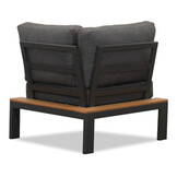 Barcelona hoek loungeset 5 personen | aluminium + polywood | antraciet/Light Teaklook | 4-delig - 270x270cm