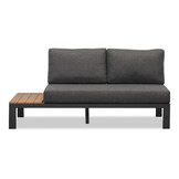Barcelona hoek loungeset 5 personen | aluminium + polywood | antraciet/Light Teaklook | 4-delig - 270x270cm