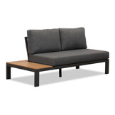 Barcelona hoek loungeset 5 personen | aluminium + polywood | antraciet/Light Teaklook | 4-delig - 270x270cm