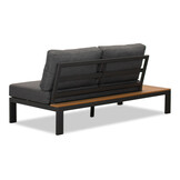 Barcelona hoek loungeset 5 personen | aluminium + polywood | antraciet/Light Teaklook | 4-delig - 270x270cm