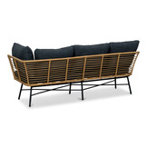 Flow hoek loungeset 5 personen | wicker + aluminium | Bamboo antraciet | 4-delig - 210x210cm
