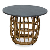 Flow hoek loungeset 5 personen | wicker + aluminium | Bamboo antraciet | 4-delig - 210x210cm