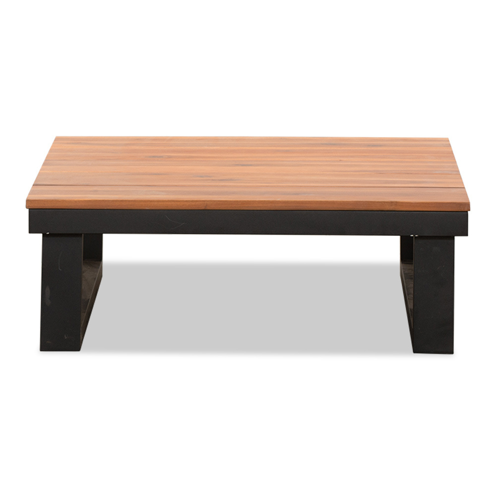 Canyon loungetafel | aluminium + hardhout | antraciet | 87x87cm