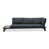Fermo/Mida hoek loungeset 5 personen | aluminium + teakhout | met vuurtafel | 3-delig - 277x277cm