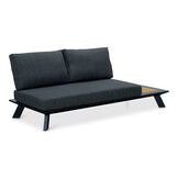 Fermo/Mida hoek loungeset 5 personen | aluminium + teakhout | met vuurtafel | 3-delig - 277x277cm
