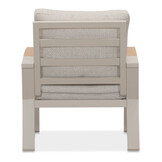 Seattle/Mida stoel-bank loungeset met vuurtafel 4 personen | aluminium + polywood | beige | 4-delig